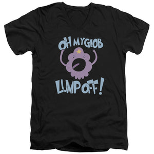 AN OFFCIALLY LICENSED ADVENTURE TIME LUMP OFF MEN'S V-NECK T-SHIRT BLACK