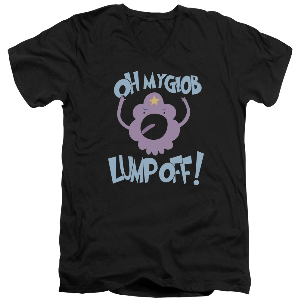 AN OFFCIALLY LICENSED ADVENTURE TIME LUMP OFF MEN'S V-NECK T-SHIRT BLACK
