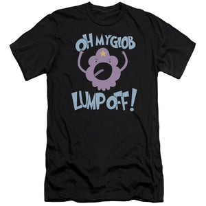 AN OFFCIALLY LICENSED ADVENTURE TIME LUMP OFF MEN'S PREMIUM SLIM FIT T-SHIRT BLACK