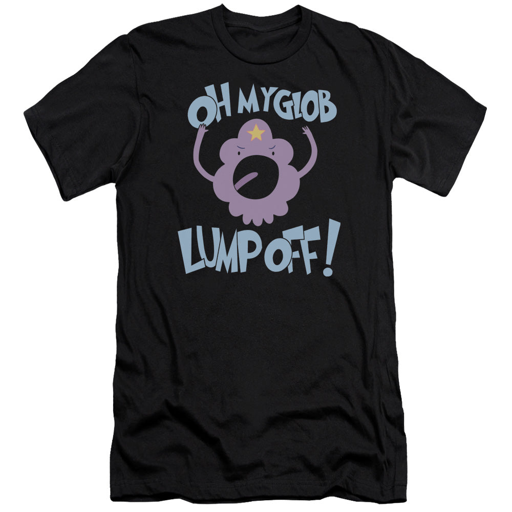 AN OFFCIALLY LICENSED ADVENTURE TIME LUMP OFF MEN'S PREMIUM SLIM FIT T-SHIRT BLACK