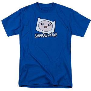 AN OFFCIALLY LICENSED ADVENTURE TIME SHMOWZOW MEN'S REGULAR FIT T-SHIRT ROYAL