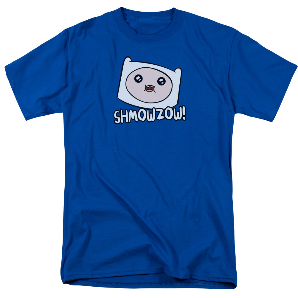 AN OFFCIALLY LICENSED ADVENTURE TIME SHMOWZOW MEN'S REGULAR FIT T-SHIRT ROYAL
