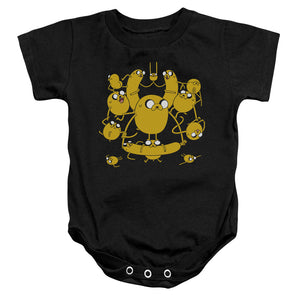 AN OFFCIALLY LICENSED ADVENTURE TIME JAKES BABY BODYSUIT BLACK