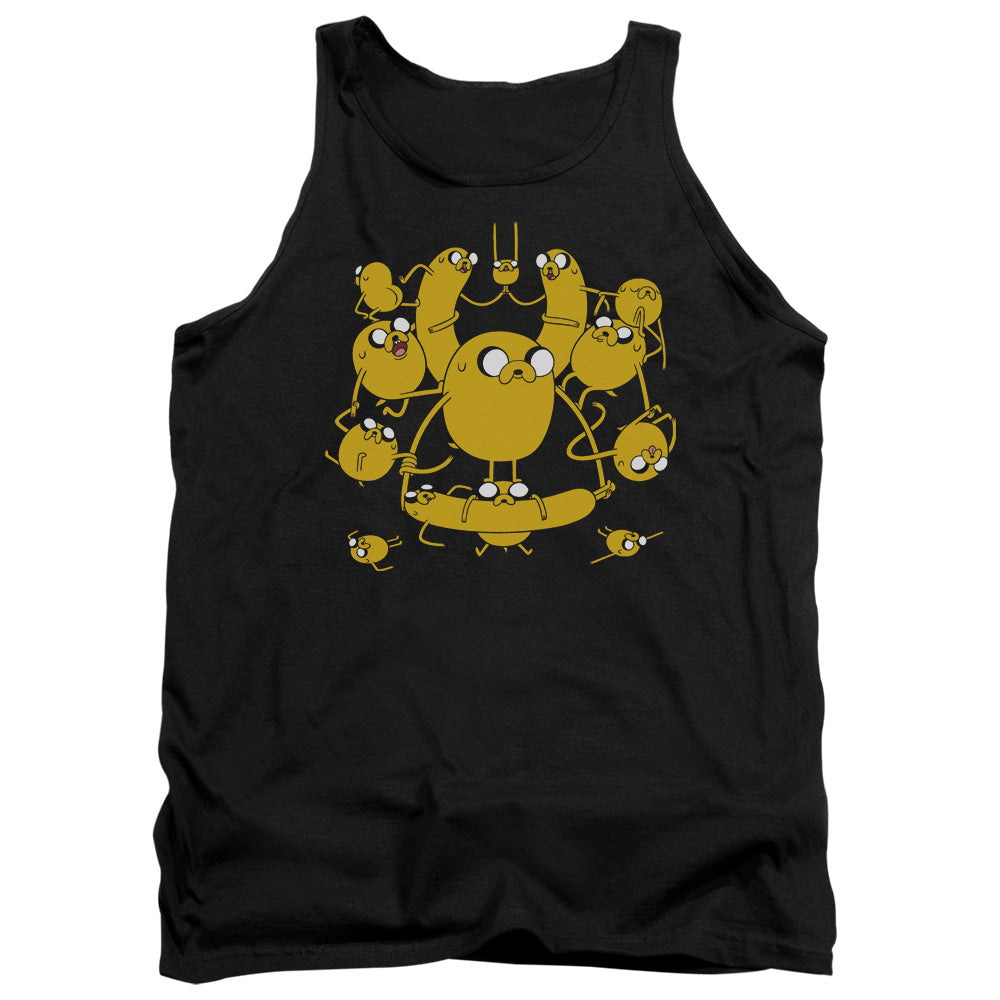 AN OFFCIALLY LICENSED ADVENTURE TIME JAKES ADULT UNISEX TANK TOP BLACK