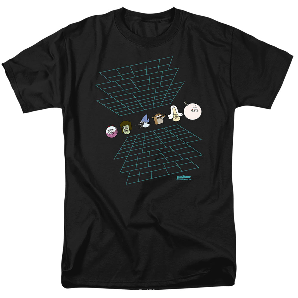 The Regular Show Regular Grid Licensed Adult Unisex T-Shirt Regular Fit Tee