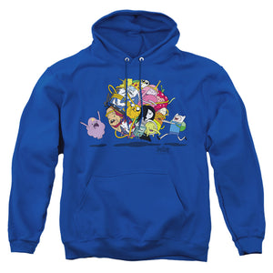 AN OFFCIALLY LICENSED ADVENTURE TIME GLOB BALL ADULT UNISEX PULLOVER HOODIE ROYAL