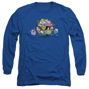 AN OFFCIALLY LICENSED ADVENTURE TIME GLOB BALL MEN'S LONG SLEEVE T-SHIRT ROYAL