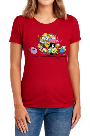 AN OFFCIALLY LICENSED ADVENTURE TIME GLOB BALL WOMEN'S REGULAR FIT T-SHIRT ROYAL