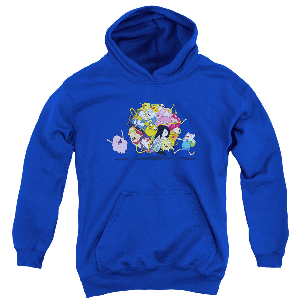 AN OFFCIALLY LICENSED ADVENTURE TIME GLOB BALL YOUTH HOODIE ROYAL