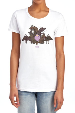 AN OFFCIALLY LICENSED ADVENTURE TIME LSP & WOLVES WOMEN'S REGULAR FIT T-SHIRT BANANA