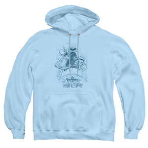 AN OFFCIALLY LICENSED GRIM ADVENTURES OF BILLY & MANDY SKETCHED ADULT UNISEX PULLOVER HOODIE LIGHT BLUE