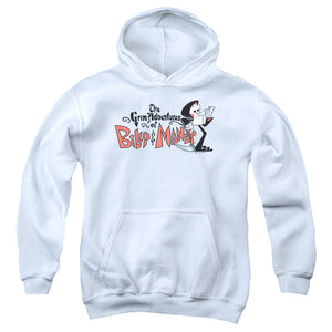 AN OFFCIALLY LICENSED BILLY & MANDY LOGO YOUTH HOODIE WHITE