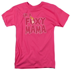 AN OFFCIALLY LICENSED JOHNNY BRAVO FOXY MAMA MEN'S REGULAR FIT T-SHIRT HOT PINK
