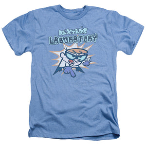 AN OFFCIALLY LICENSED DEXTERS LABORATORY WHAT DO YOU WANT MEN'S HEATHER T-SHIRT LIGHT BLUE