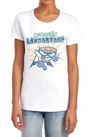AN OFFCIALLY LICENSED DEXTERS LABORATORY WHAT DO YOU WANT WOMEN'S REGULAR FIT T-SHIRT LIGHT BLUE