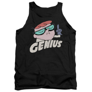 AN OFFCIALLY LICENSED DEXTERS LABORATORY GENIUS ADULT UNISEX TANK TOP BLACK