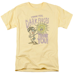 AN OFFCIALLY LICENSED DEXTERS LABORATORY DARK FORCES MEN'S REGULAR FIT T-SHIRT BANANA