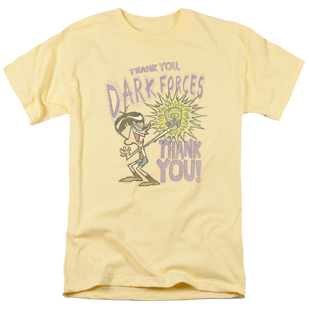 AN OFFCIALLY LICENSED DEXTERS LABORATORY DARK FORCES MEN'S REGULAR FIT T-SHIRT BANANA