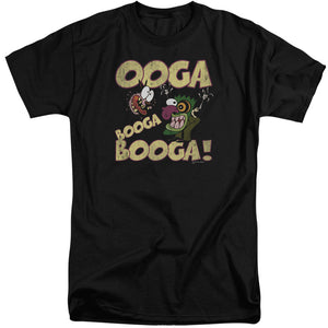 AN OFFCIALLY LICENSED COURAGE OOGA BOOGA BOOGA MEN'S TALL FIT T-SHIRT BLACK