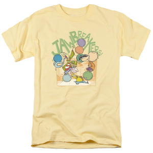AN OFFCIALLY LICENSED ED EDD N EDDY JAWBREAKERS MEN'S REGULAR FIT T-SHIRT BANANA