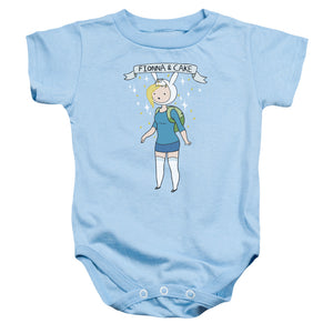 AN OFFCIALLY LICENSED ADVENTURE TIME FIONNA & CAKE BABY BODYSUIT LIGHT BLUE