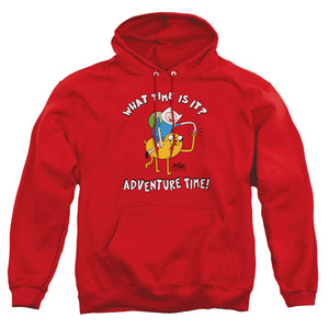 AN OFFCIALLY LICENSED ADVENTURE TIME RIDE BUMP ADULT UNISEX PULLOVER HOODIE RED