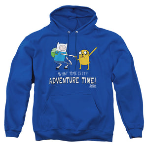AN OFFCIALLY LICENSED ADVENTURE TIME FIST BUMP ADULT UNISEX PULLOVER HOODIE ROYAL