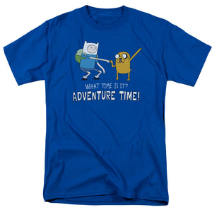 AN OFFCIALLY LICENSED ADVENTURE TIME FIST BUMP MEN'S REGULAR FIT T-SHIRT ROYAL