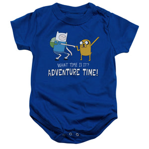 AN OFFCIALLY LICENSED ADVENTURE TIME FIST BUMP BABY BODYSUIT ROYAL