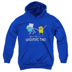 AN OFFCIALLY LICENSED ADVENTURE TIME FIST BUMP YOUTH HOODIE ROYAL