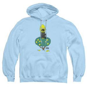 AN OFFCIALLY LICENSED ADVENTURE TIME LEMONGRAB ADULT UNISEX PULLOVER HOODIE LIGHT BLUE