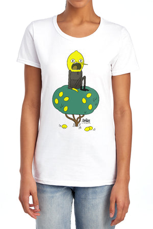 AN OFFCIALLY LICENSED ADVENTURE TIME LEMONGRAB WOMEN'S REGULAR FIT T-SHIRT LIGHT BLUE