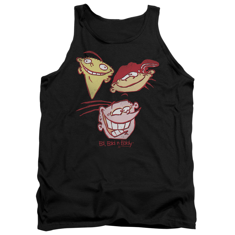 AN OFFCIALLY LICENSED ED EDD EDDY THREE HEADS ADULT UNISEX TANK TOP BLACK