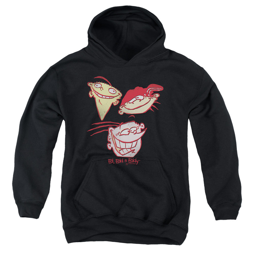 AN OFFCIALLY LICENSED ED EDD EDDY THREE HEADS YOUTH HOODIE BLACK