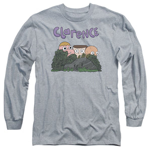 AN OFFCIALLY LICENSED CLARENCE GANG MEN'S LONG SLEEVE T-SHIRT ATHLETIC HEATHER