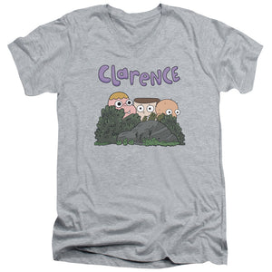 AN OFFCIALLY LICENSED CLARENCE GANG MEN'S V-NECK T-SHIRT ATHLETIC HEATHER