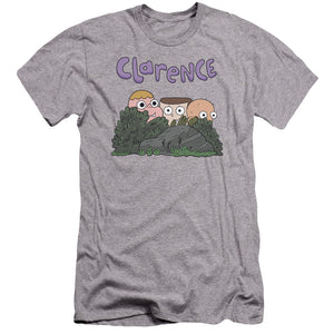 AN OFFCIALLY LICENSED CLARENCE GANG MEN'S PREMIUM SLIM FIT T-SHIRT ATHLETIC HEATHER