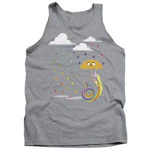 AN OFFCIALLY LICENSED ADVENTURE TIME LADY IN THE RAIN ADULT UNISEX TANK TOP ATHLETIC HEATHER