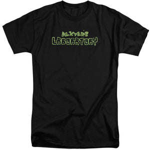 AN OFFCIALLY LICENSED DEXTERS LABORATORY DEXTERS LOGO MEN'S TALL FIT T-SHIRT BLACK