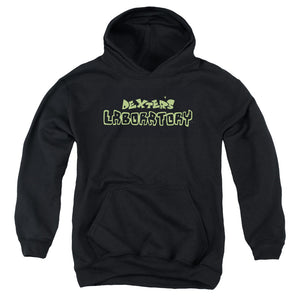 AN OFFCIALLY LICENSED DEXTERS LABORATORY DEXTERS LOGO YOUTH HOODIE BLACK