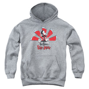 AN OFFCIALLY LICENSED GRIM ADVENTURES OF BILLY AND MANDY GRIM ADVENTURES YOUTH HOODIE ATHLETIC HEATHER
