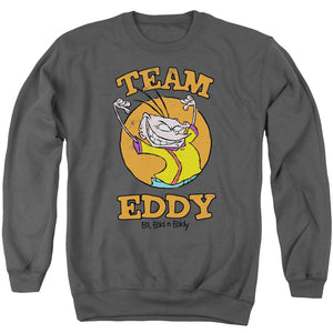 AN OFFCIALLY LICENSED ED EDD N EDDY TEAM EDDY ADULT UNISEX CREWNECK SWEATSHIRT CHARCOAL