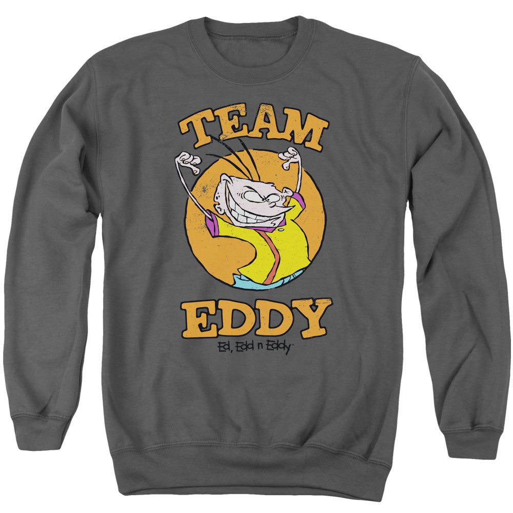 AN OFFCIALLY LICENSED ED EDD N EDDY TEAM EDDY ADULT UNISEX CREWNECK SWEATSHIRT CHARCOAL