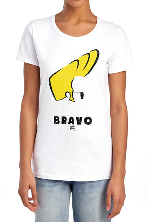 AN OFFCIALLY LICENSED JOHNNY BRAVO JOHNNY HAIR WOMEN'S REGULAR FIT T-SHIRT ATHLETIC HEATHER
