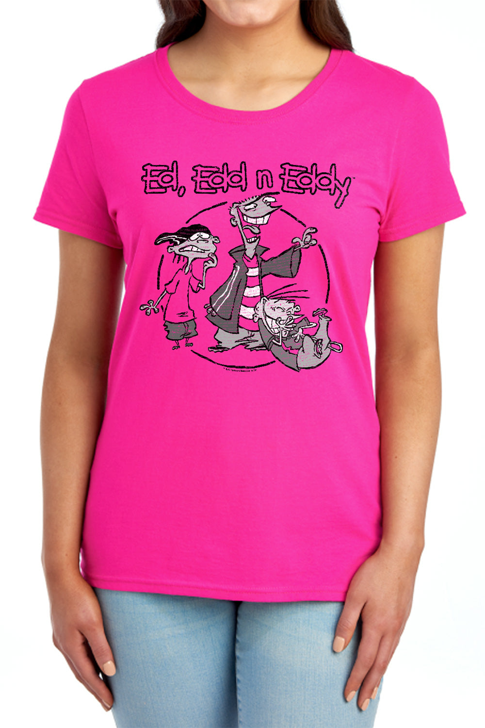 AN OFFCIALLY LICENSED ED EDD N EDDY GANG WOMEN'S REGULAR FIT T-SHIRT RED