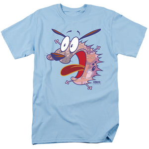 AN OFFCIALLY LICENSED COURAGE THE COWARDLY DOG EVIL INSIDE MEN'S REGULAR FIT T-SHIRT LIGHT BLUE