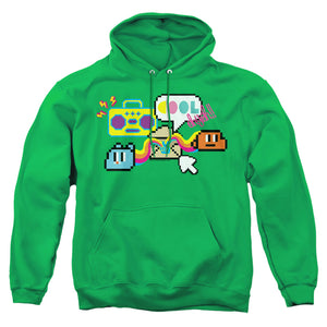 AN OFFCIALLY LICENSED AMAZING WORLD OF GUMBALL COOL OH YEAH ADULT UNISEX PULLOVER HOODIE KELLY GREEN