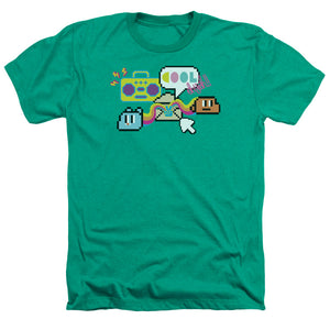 AN OFFCIALLY LICENSED AMAZING WORLD OF GUMBALL COOL OH YEAH MEN'S HEATHER T-SHIRT KELLY GREEN