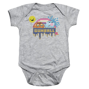AN OFFCIALLY LICENSED AMAZING WORLD OF GUMBALL SUNSHINE BABY BODYSUIT ATHLETIC HEATHER