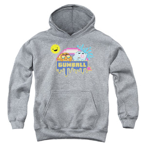 AN OFFCIALLY LICENSED AMAZING WORLD OF GUMBALL SUNSHINE YOUTH HOODIE ATHLETIC HEATHER